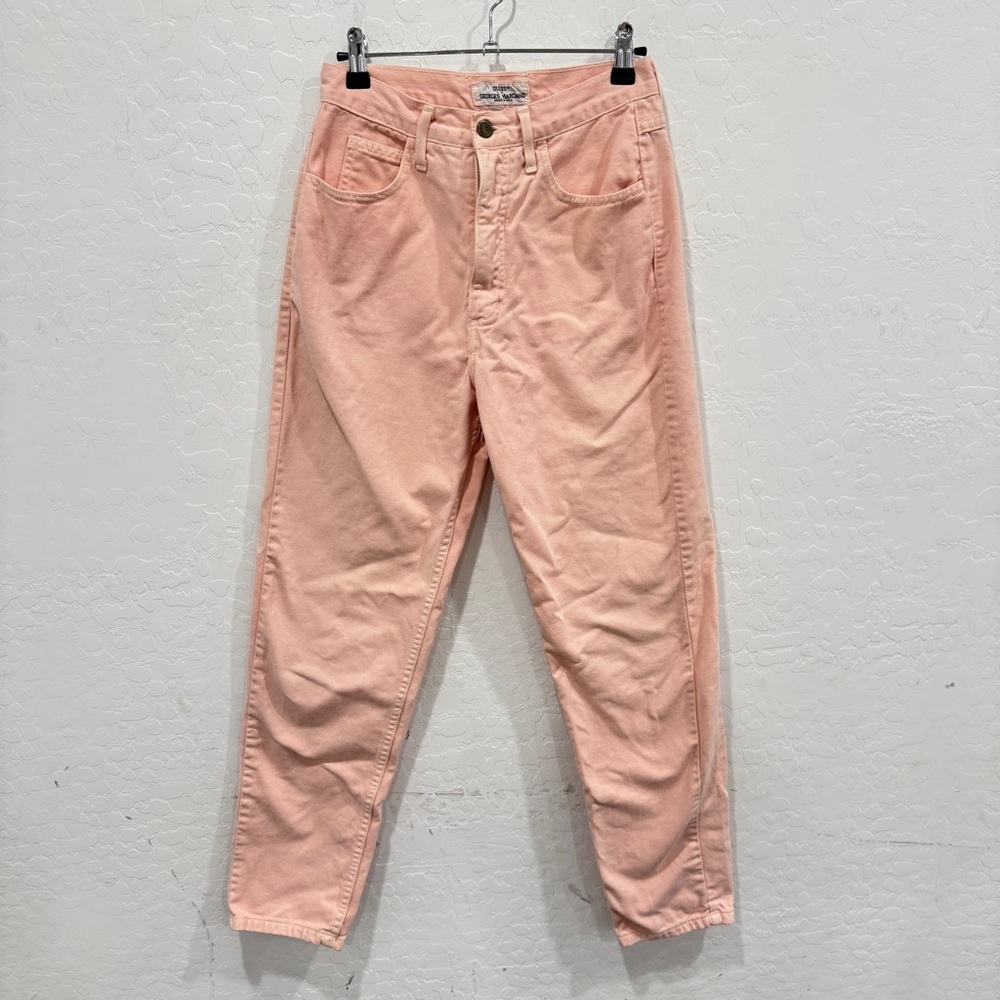 Vintage Guess by Georges Marciano Pink Jeans Womens 29 Denim Cotton Straight Leg